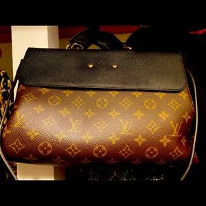 Gorgeous Louie. 14” with handle and strap. Good separation pockets inside